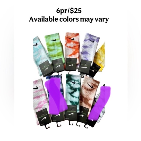Nike Other - Nike Tie-Dye Socks 6pr/$25
